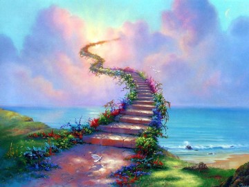 Stairway to Heaven Fantasy Oil Paintings